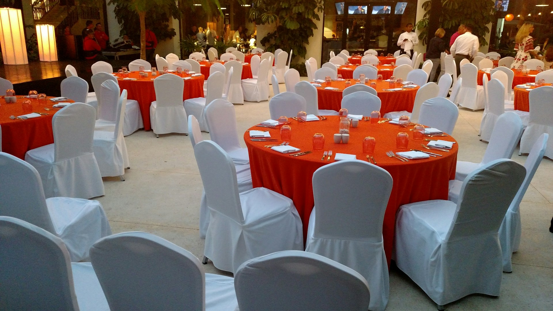 Our elegant banquet hall set up for a private event